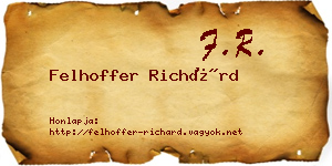 Felhoffer Richárd névjegykártya
